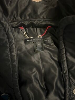 Marc by Marc Jacobs Black Satin-Look Quilted Jacket